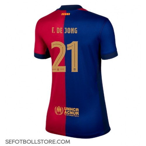 Barcelona Frenkie de Jong #21 Replika Hemmatröja Dam 2024-25 Kortärmad